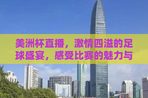 美洲杯直播，激情四溢的足球盛宴，感受比赛的魅力与激情
