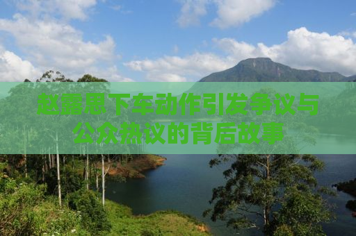 赵露思下车动作引发争议与公众热议的背后故事