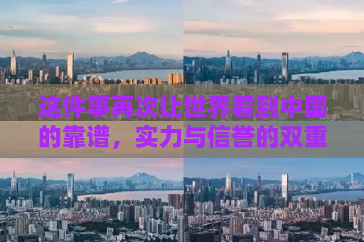 这件事再次让世界看到中国的靠谱，实力与信誉的双重展现